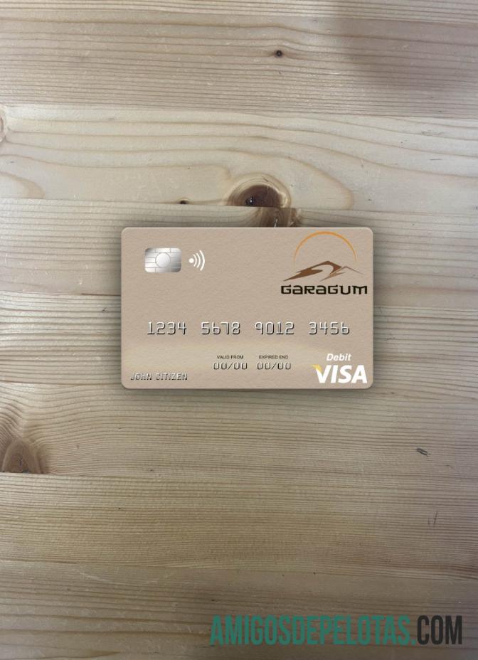 Turcomenistão Garagum IJSB Visa Cartão de Débito Photolook Front exemplo real